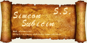 Simeon Subičin vizit kartica
